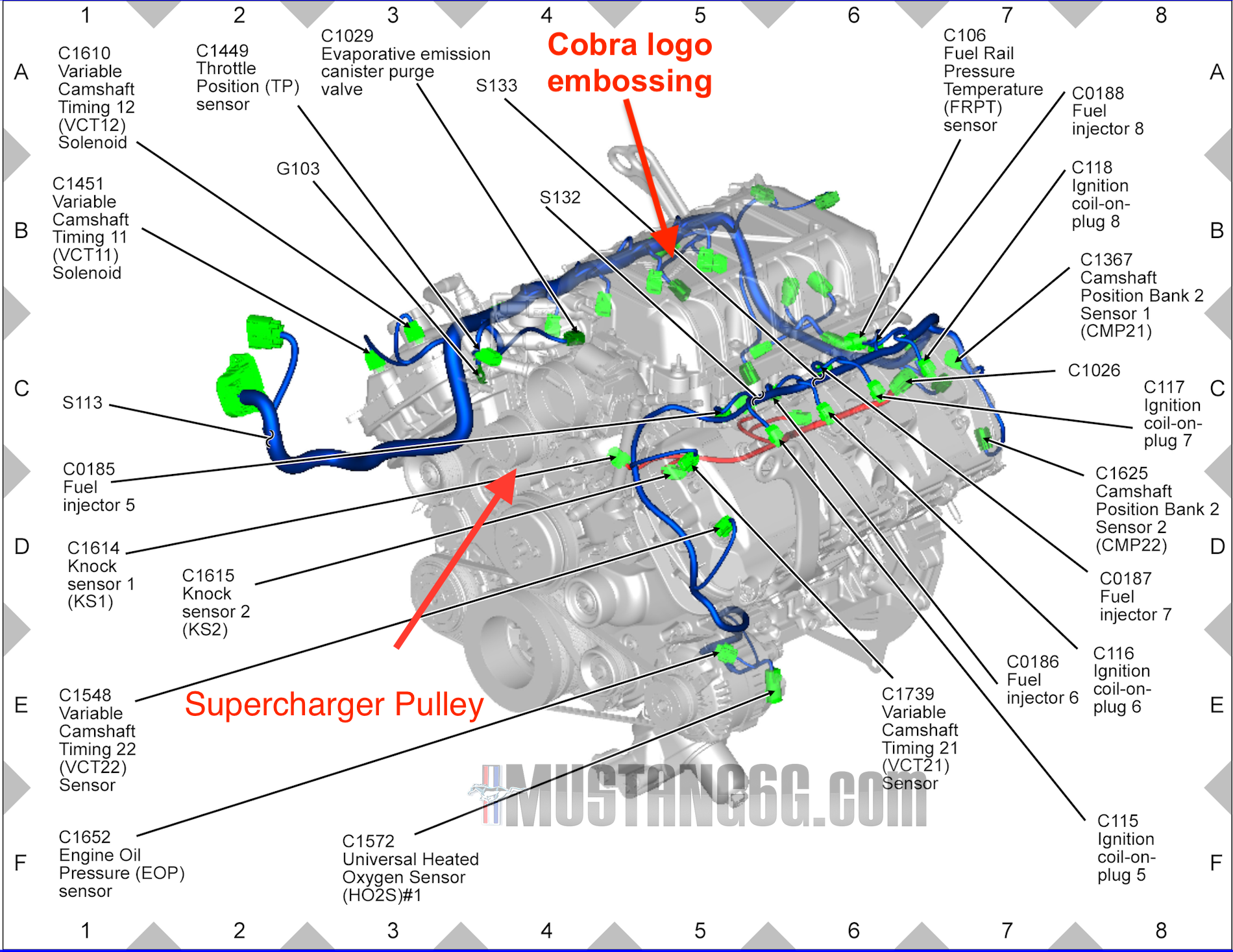Leaked: 2019 GT500 5.2L Supercharged Engine Wiring CAD Diagram from Ford! | 2015+ S550 Mustang ...